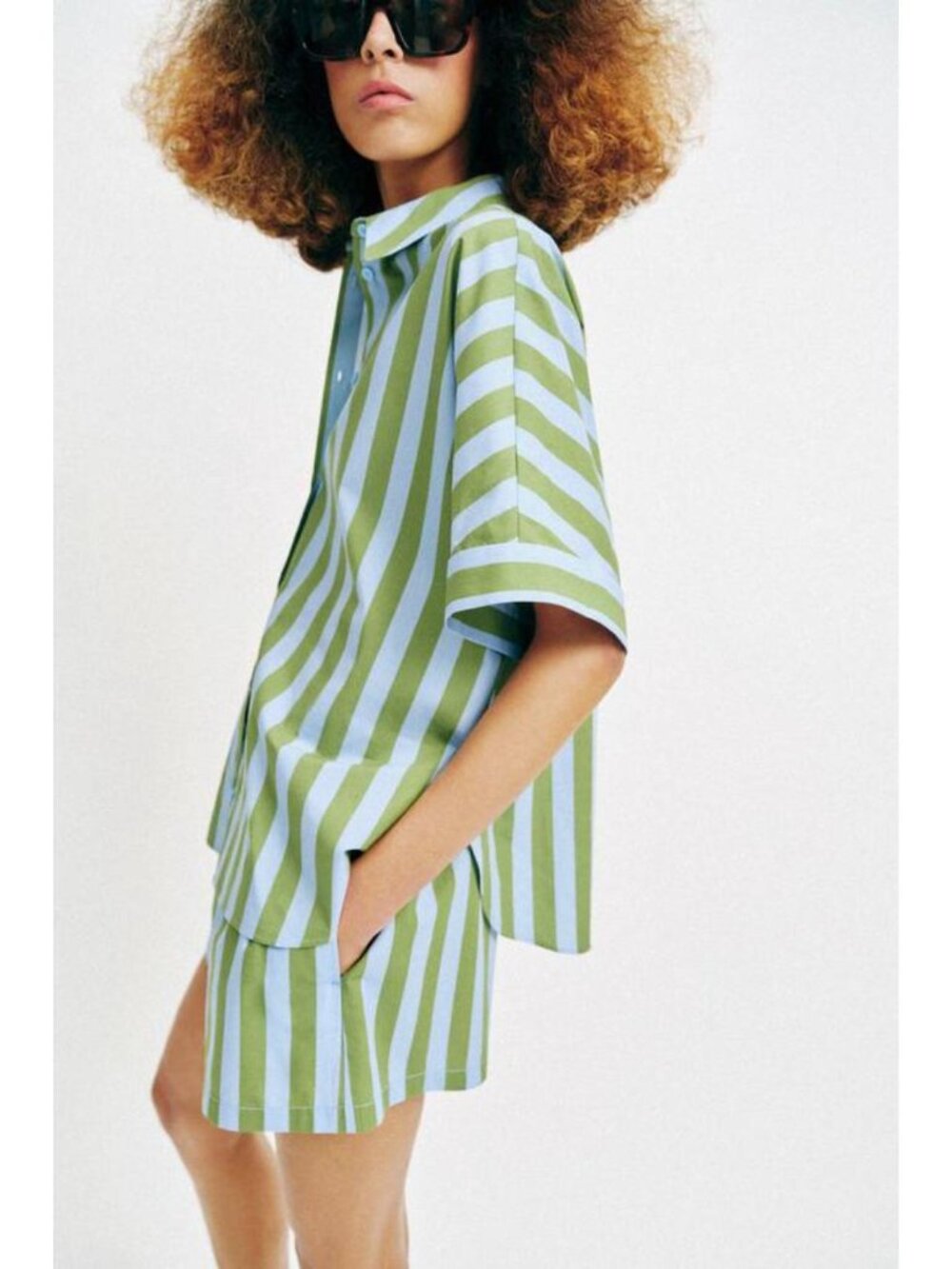 ZARA OVERSIZED STRIPED SHIRT - Picture 1 of 11